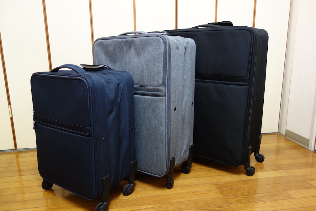 MUJI 無印 ソフトキャリーケース グレー 81Lスーツケース - 旅行用品